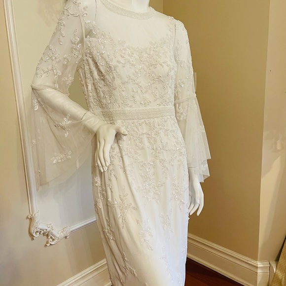 Adrianna Papell Women's Beaded Sheath Dress Size 12 - Picture 11 of 16